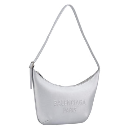 Balenciaga Mary Kate Sling Leather, Silver, Leather, Handbag