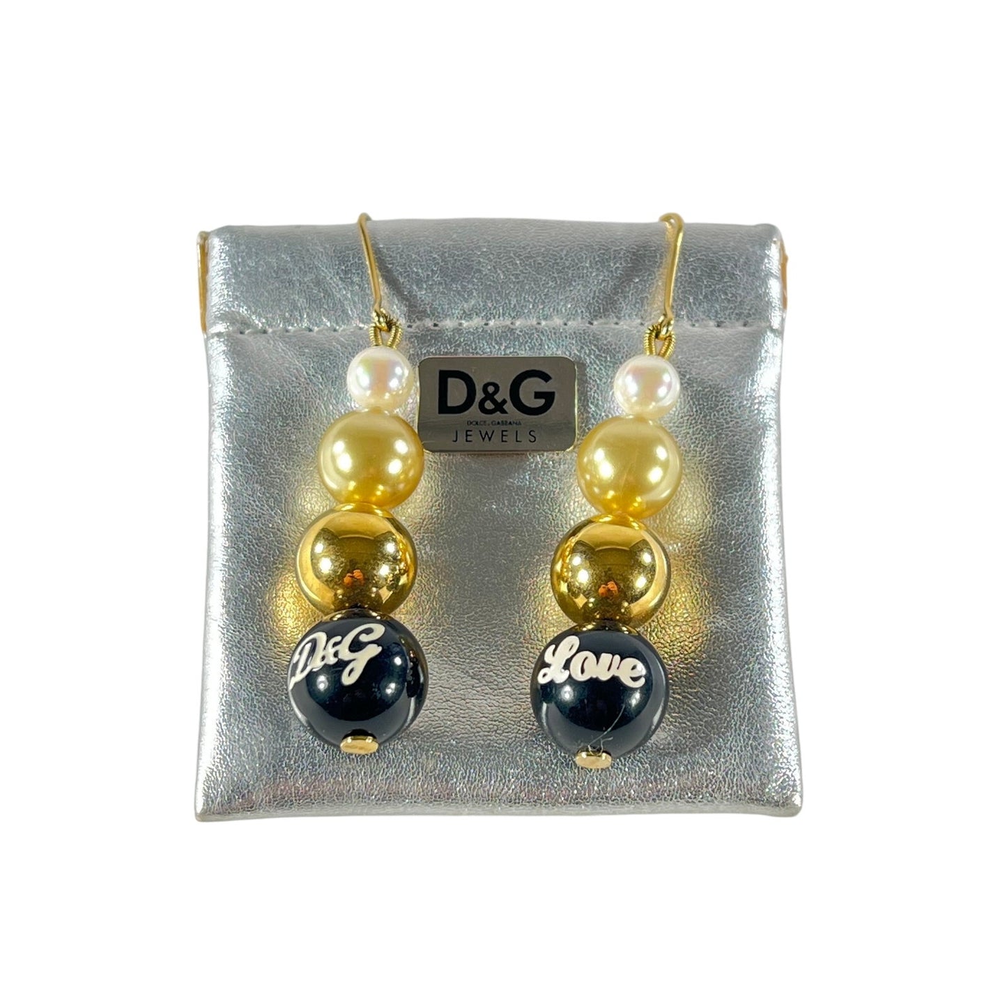 Dolce & Gabbana Faux Pearl Drop Earrings Multicolor