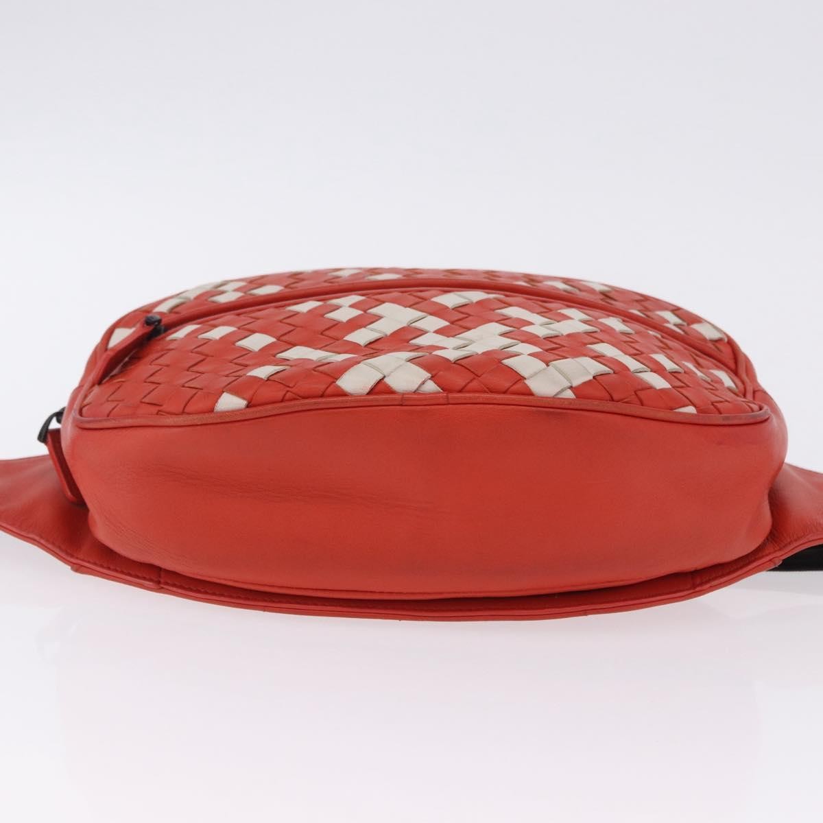 Bottega Veneta Light Waist Intrecciato Leather, Red, Leather, Clutch