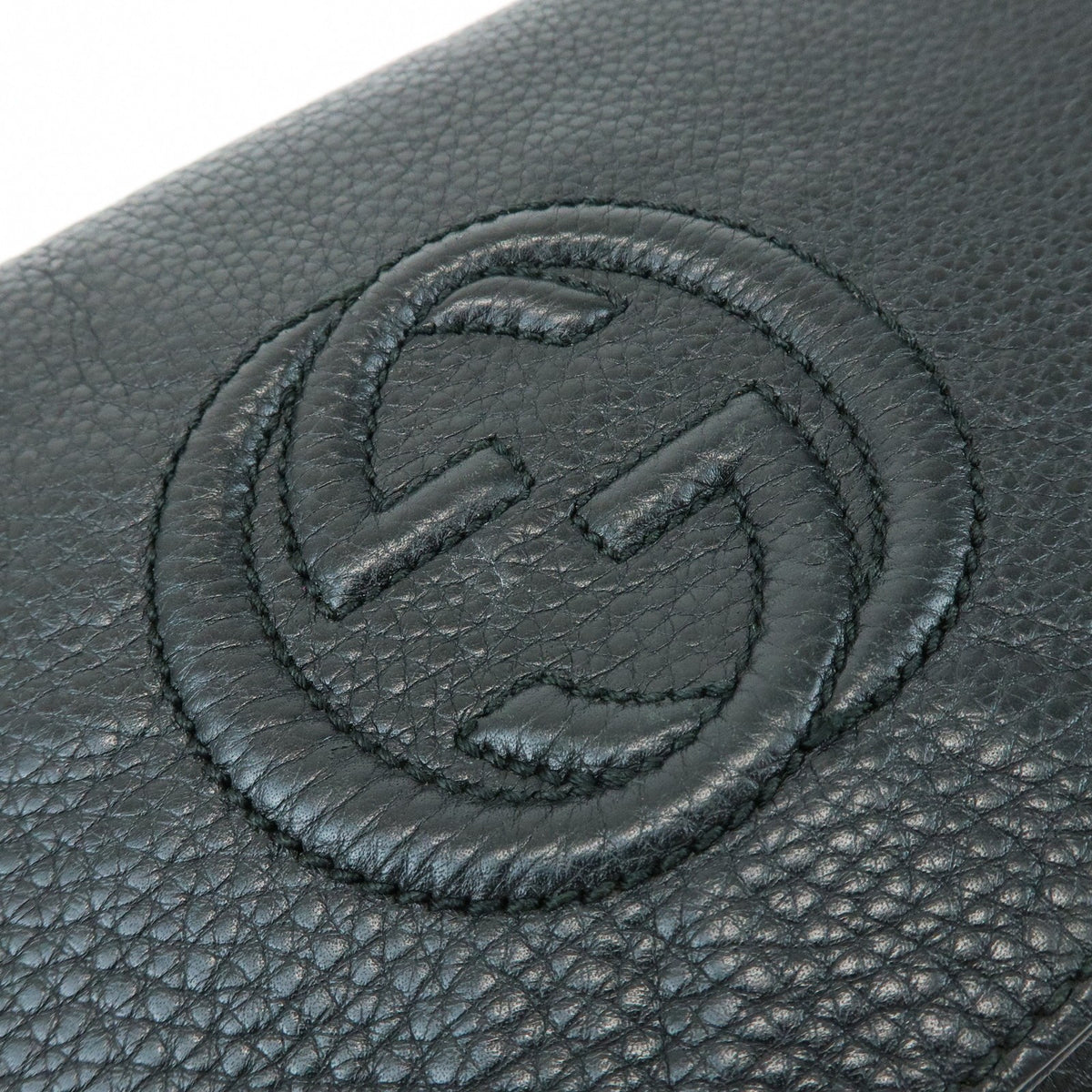 Gucci Soho Clutch Leather, Black, Leather, Clutch