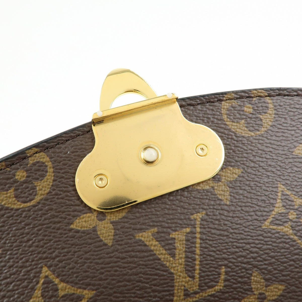 Louis Vuitton Saint Placide Monogram Canvas and Leather, Brown, Canvas, Handbag