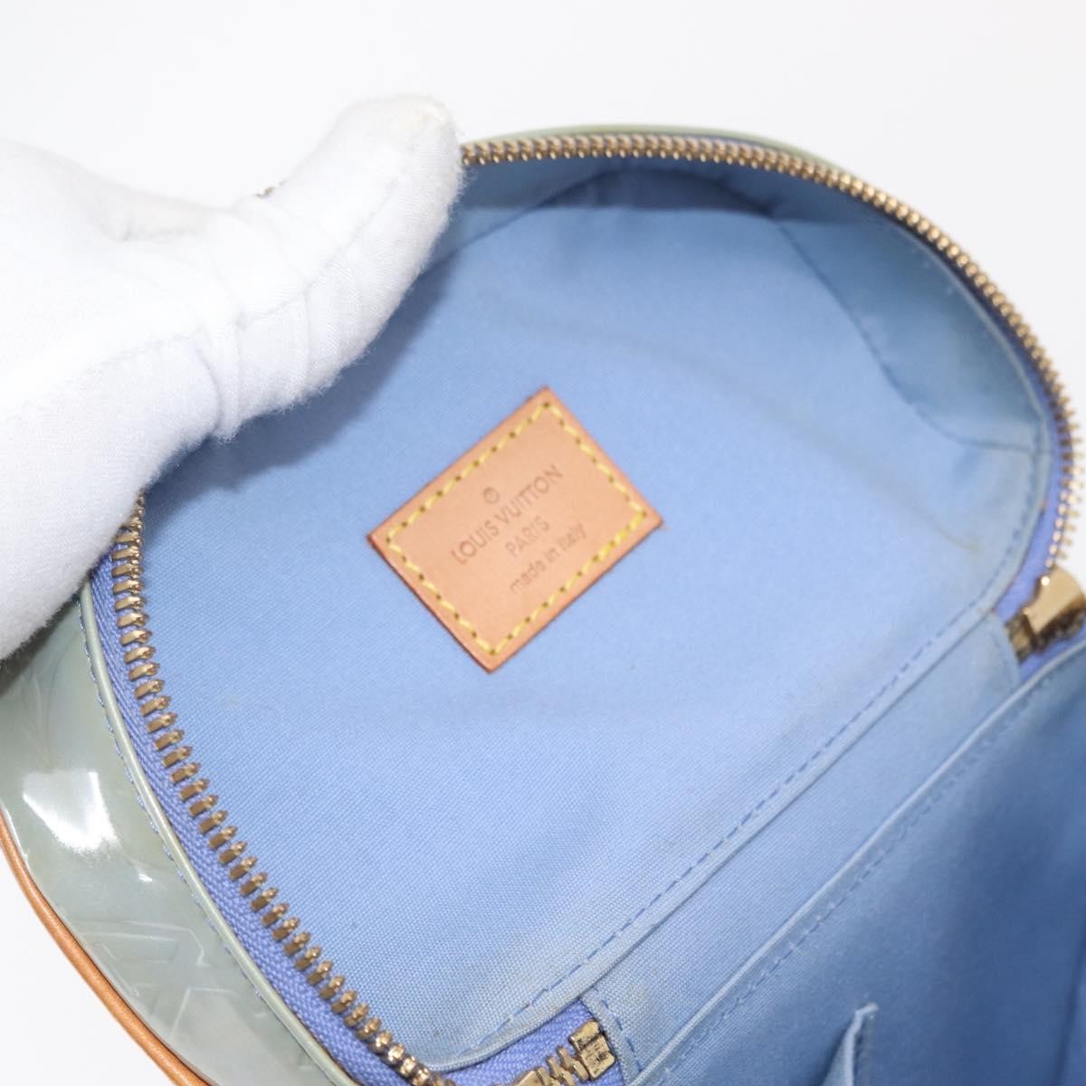 Louis Vuitton Sullivan Monogram Vernis, Blue, Patent Leather, Shoulder Bag