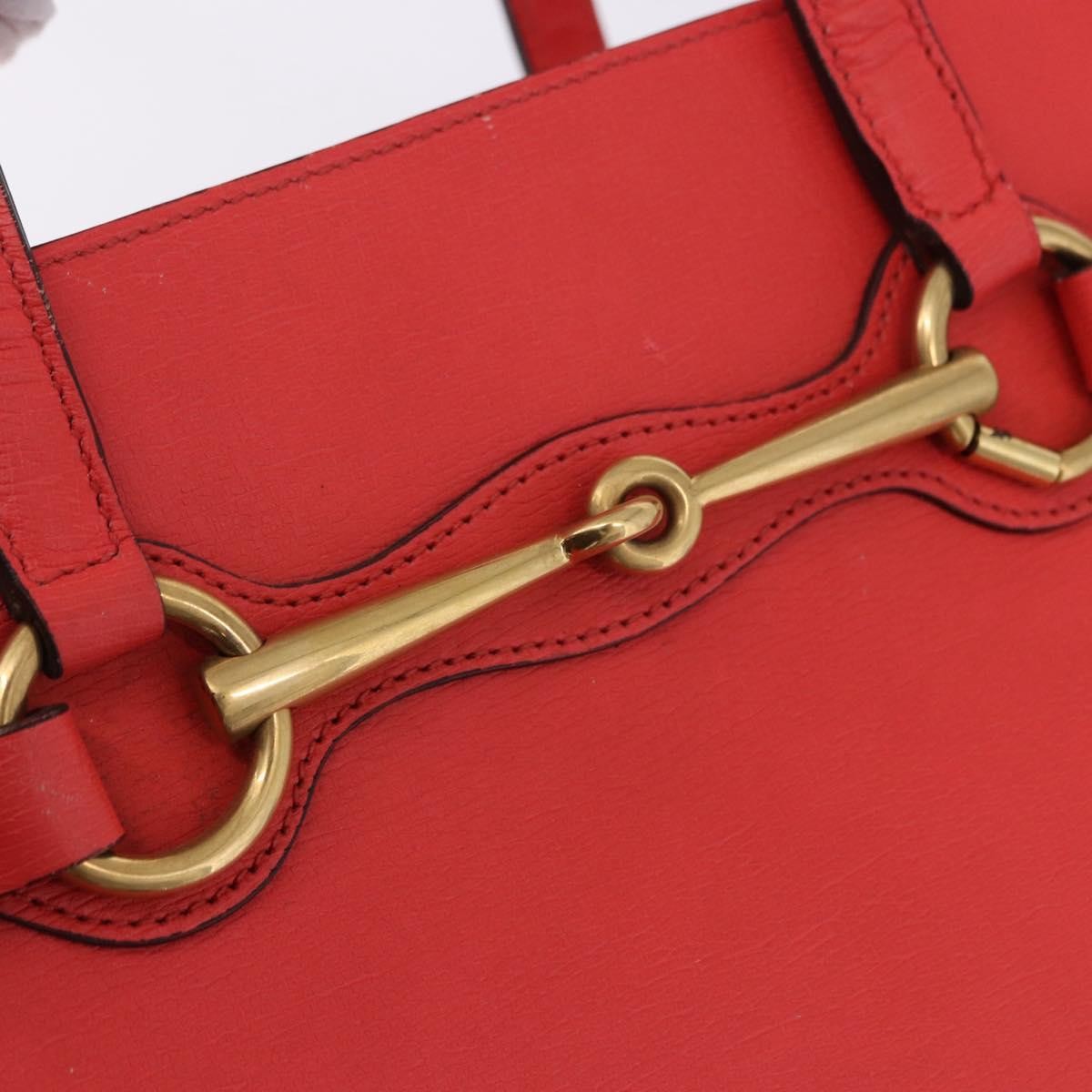 Gucci Bright Bit Convertible Leather, Red, Leather, Tote Bag