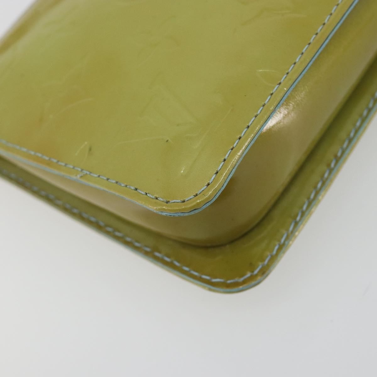 Louis Vuitton Lexington Pochette Monogram Vernis, Green, Patent Leather, Clutch