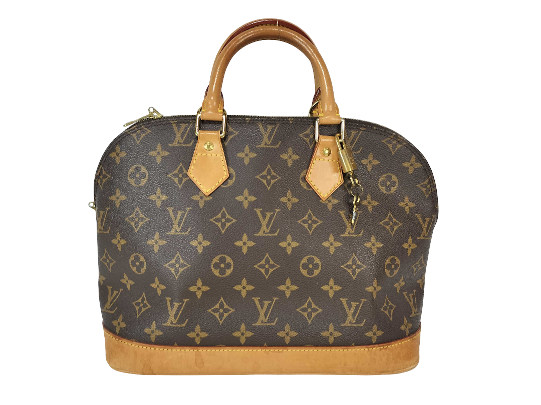 Louis Vuitton Alma Monogram Canvas, Brown, Canvas, Handbag