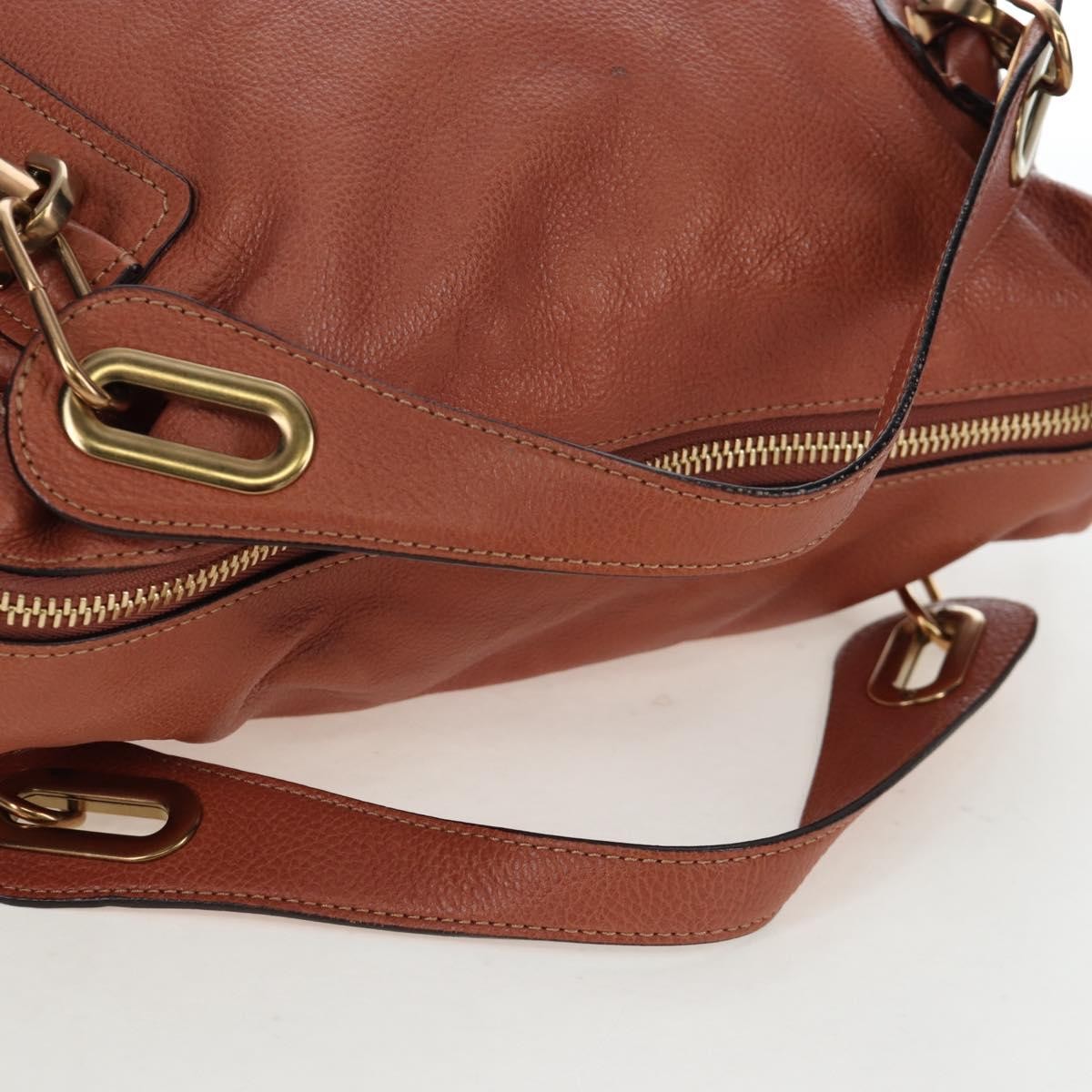 Chloe Paraty Quilted Leather, Brown, Leather, Handbag