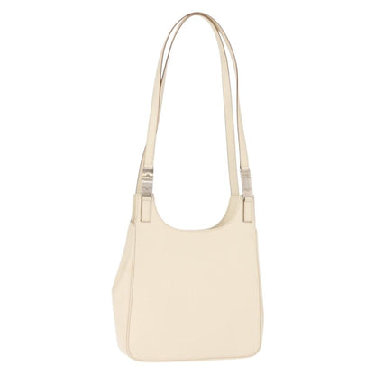 Salvatore Ferragamo Shoulder Leather, Ecru, Leather, Shoulder Bag