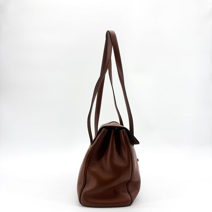 Celine Soft 16 Smooth Calfskin, Brown, Leather, Handbag
