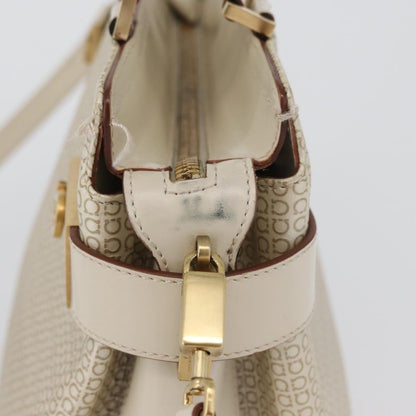 Salvatore Ferragamo Double Gancini Side Buckle Tote Leather, Beige, Leather, Handbag