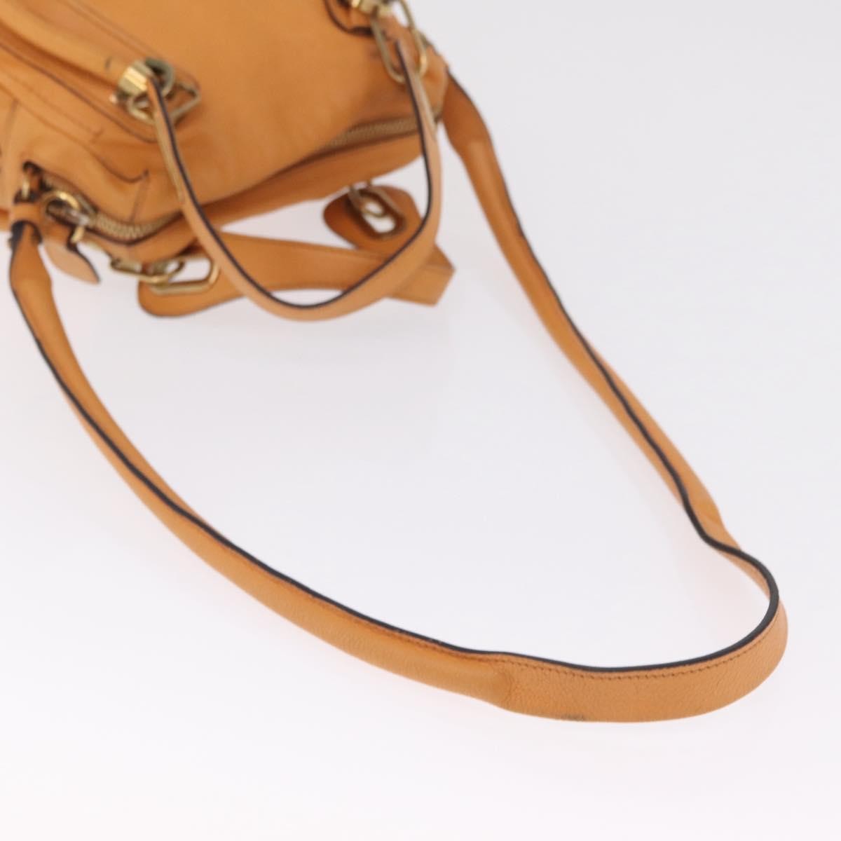 Chloe Paraty Top Handle Leather, Orange, Leather, Handbag