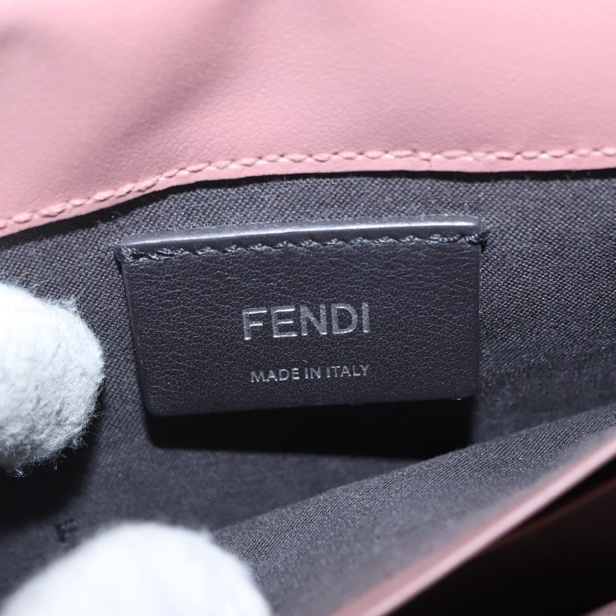 Fendi F is Fendi Wallet on Chain Leather, Pink, Leather, Shoulder Bag