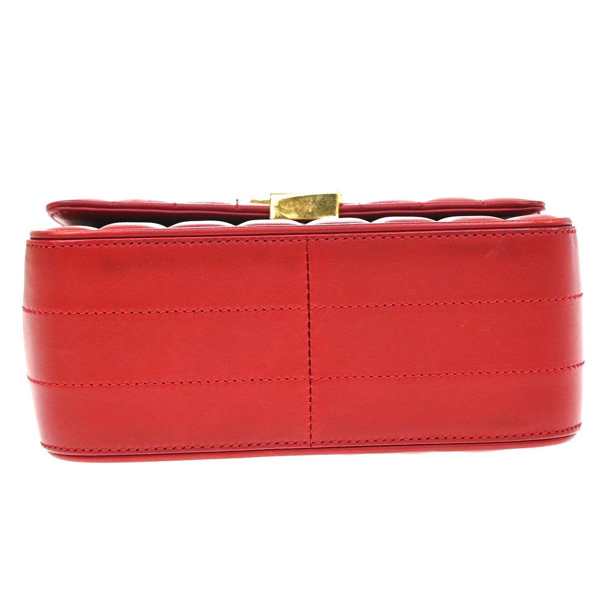 Saint Laurent Vicky Vertical Quilted Leather, Red, Leather, Crossbody Bag