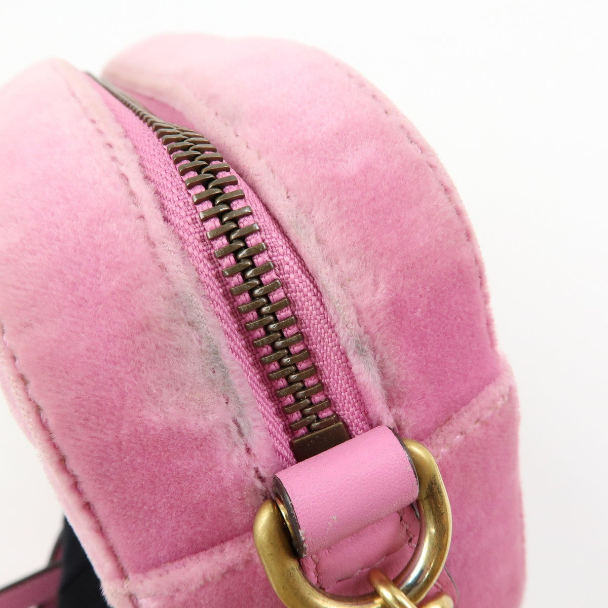 Gucci GG Marmont Crystal Embellished Matelasse Velvet, Pink, Velvet, Shoulder Bag