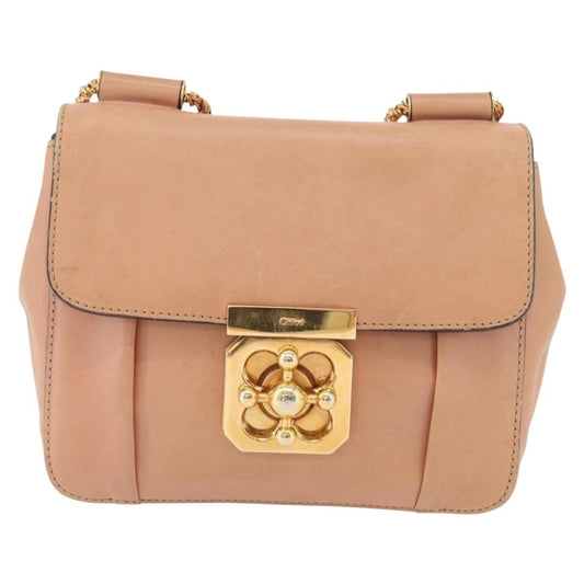 Chloe Elsie Chain Leather, Pink, Leather, Shoulder Bag