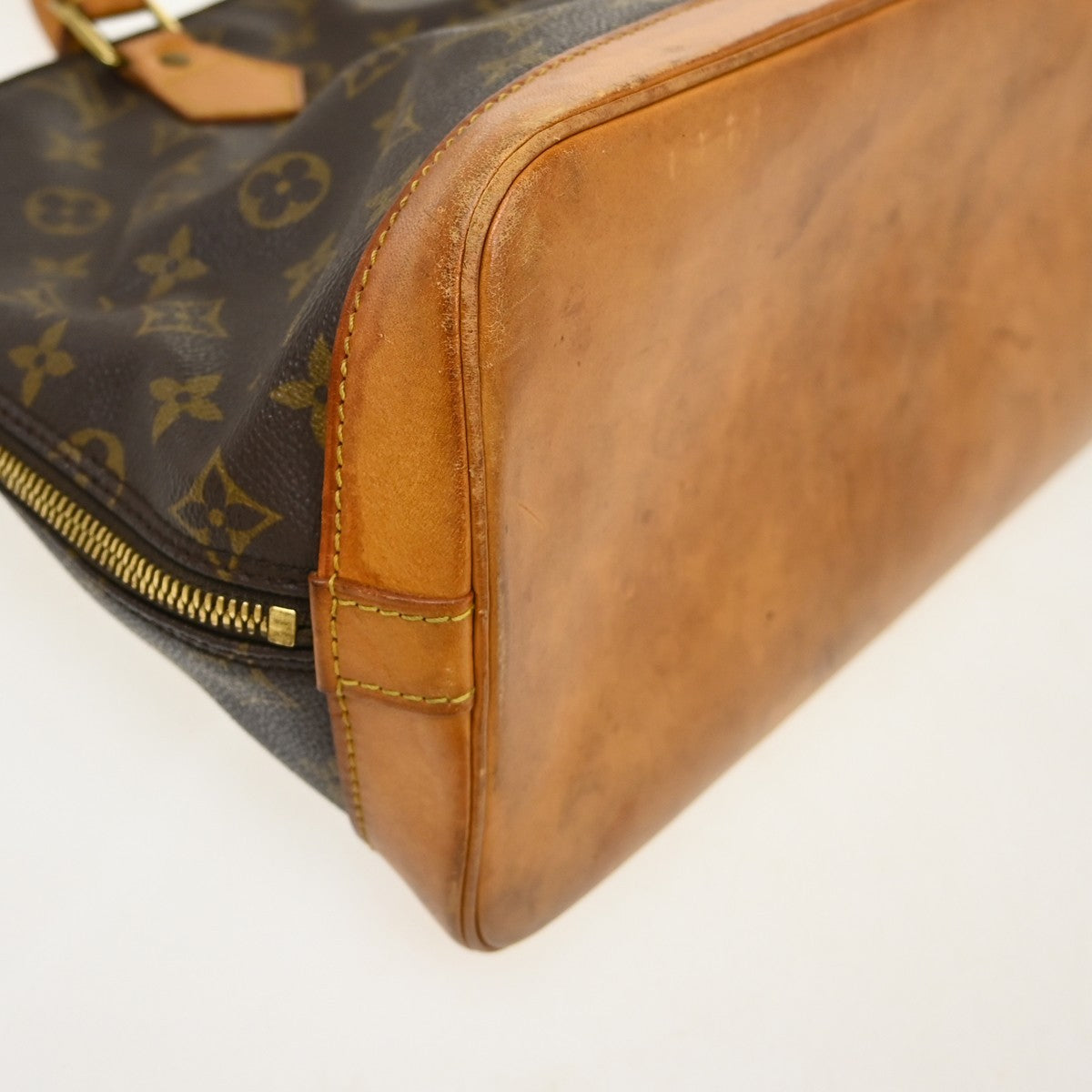 Louis Vuitton Alma Monogram Canvas, Brown, Canvas, Handbag