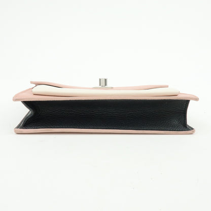 Louis Vuitton Mylockme Chain Pochette Leather, Pink, Leather, Clutch
