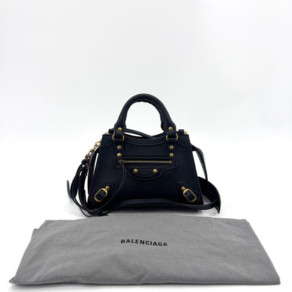 Balenciaga Neo Classic City Leather, Black, Leather, Handbag