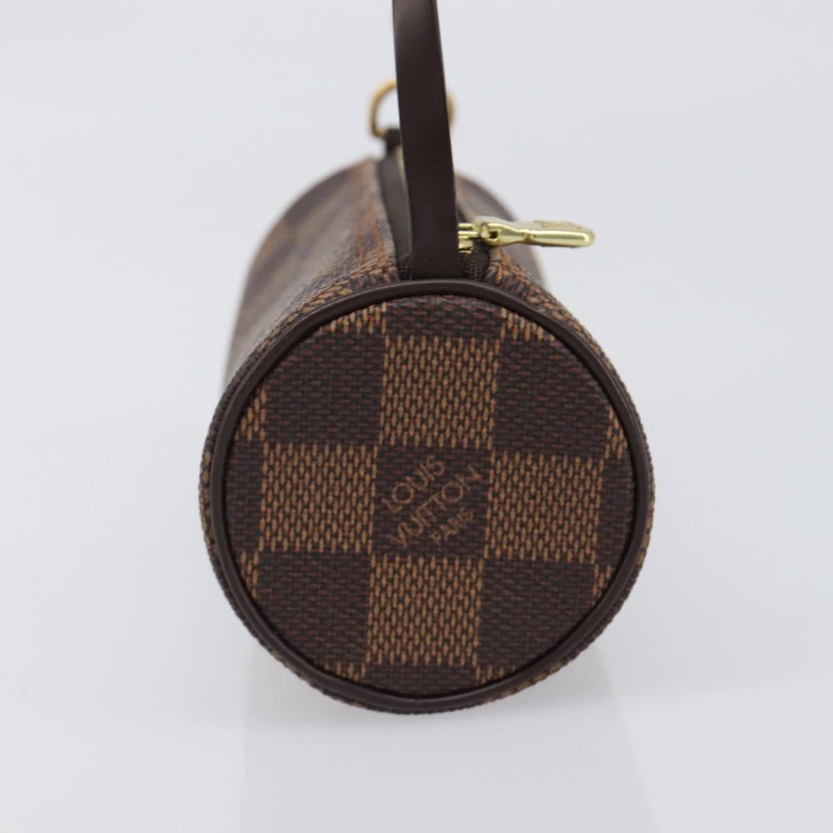 Louis Vuitton Papillon Pochette Damier Ebene, Brown, Canvas, Clutch