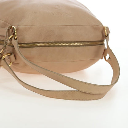 Prada Tote Leather, Beige, Leather, Tote Bag