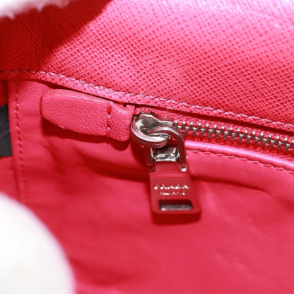 Prada Sound Chain Saffiano Leather, Red, Leather, Shoulder Bag
