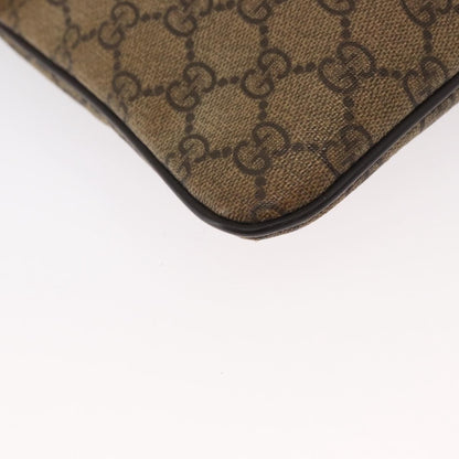 Gucci Flat Messenger GG Coated Canvas, Beige, PVC, Crossbody Bag