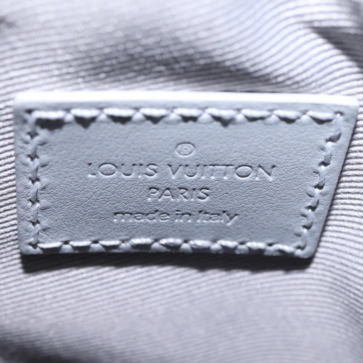 Louis Vuitton Chalk Nano Limited Edition Logo Story Monogram Canvas, Gray, Canvas, Clutch