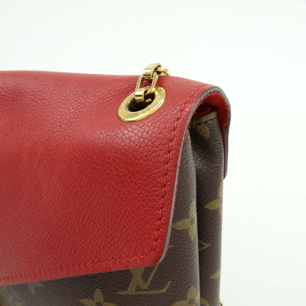 Louis Vuitton Pallas Chain Monogram Canvas and Calfskin, Brown, Canvas, Shoulder Bag