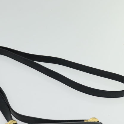 Salvatore Ferragamo Gancini Leather, Black, Leather, Shoulder Bag