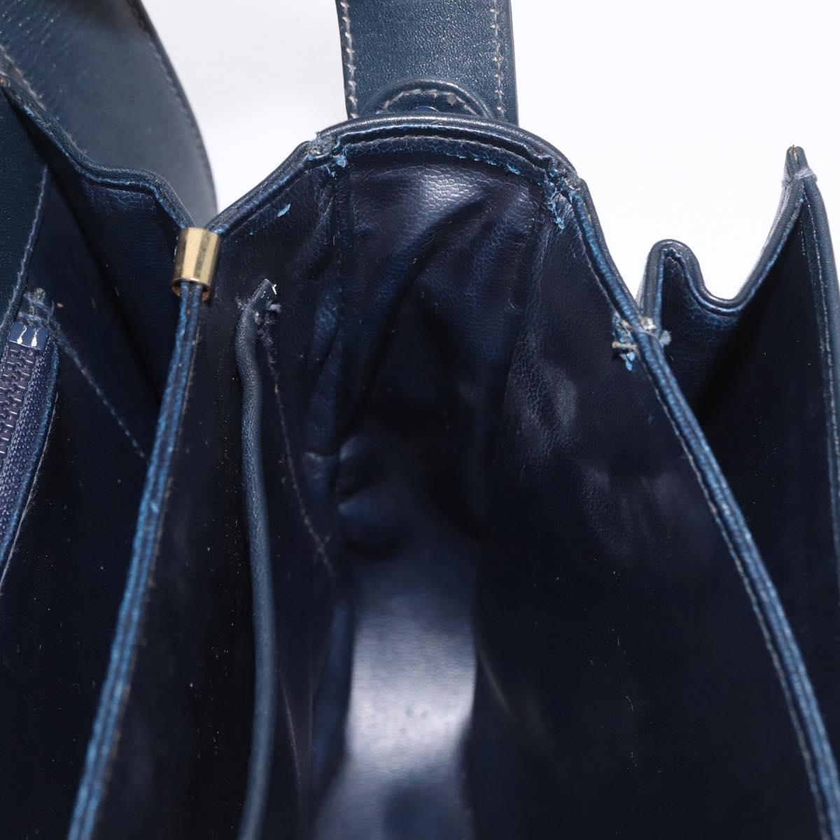 Celine Shoulder Leather, Navy, Leather, Shoulder Bag
