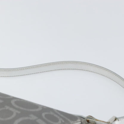Salvatore Ferragamo Gancini Leather, Silver, Leather, Crossbody Bag