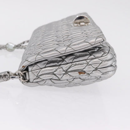 Miu Miu Crystal Clutch Matelasse Leather, Silver, Leather, Clutch