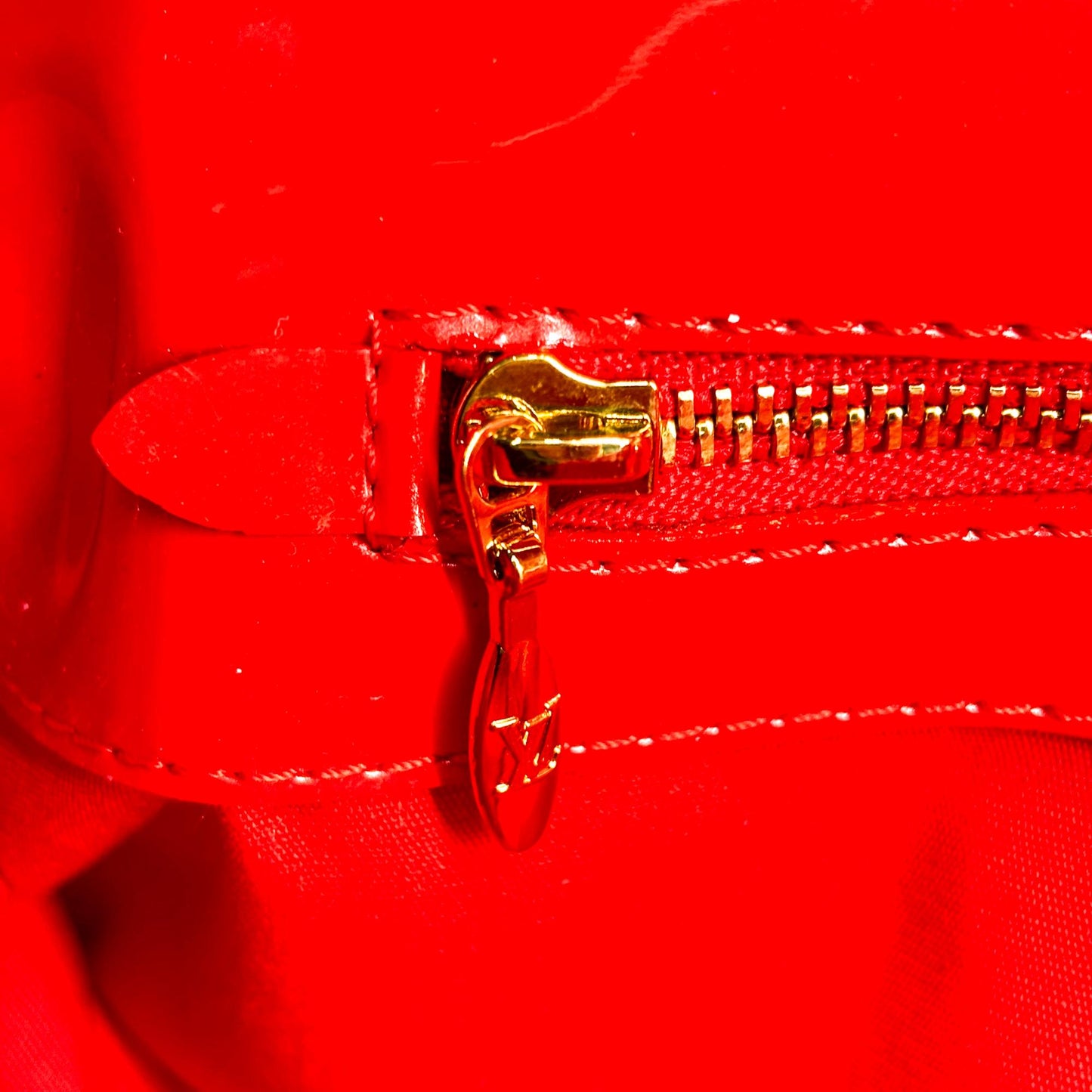 Louis Vuitton Sobe Clutch Patent, Red, Patent Leather, Clutch
