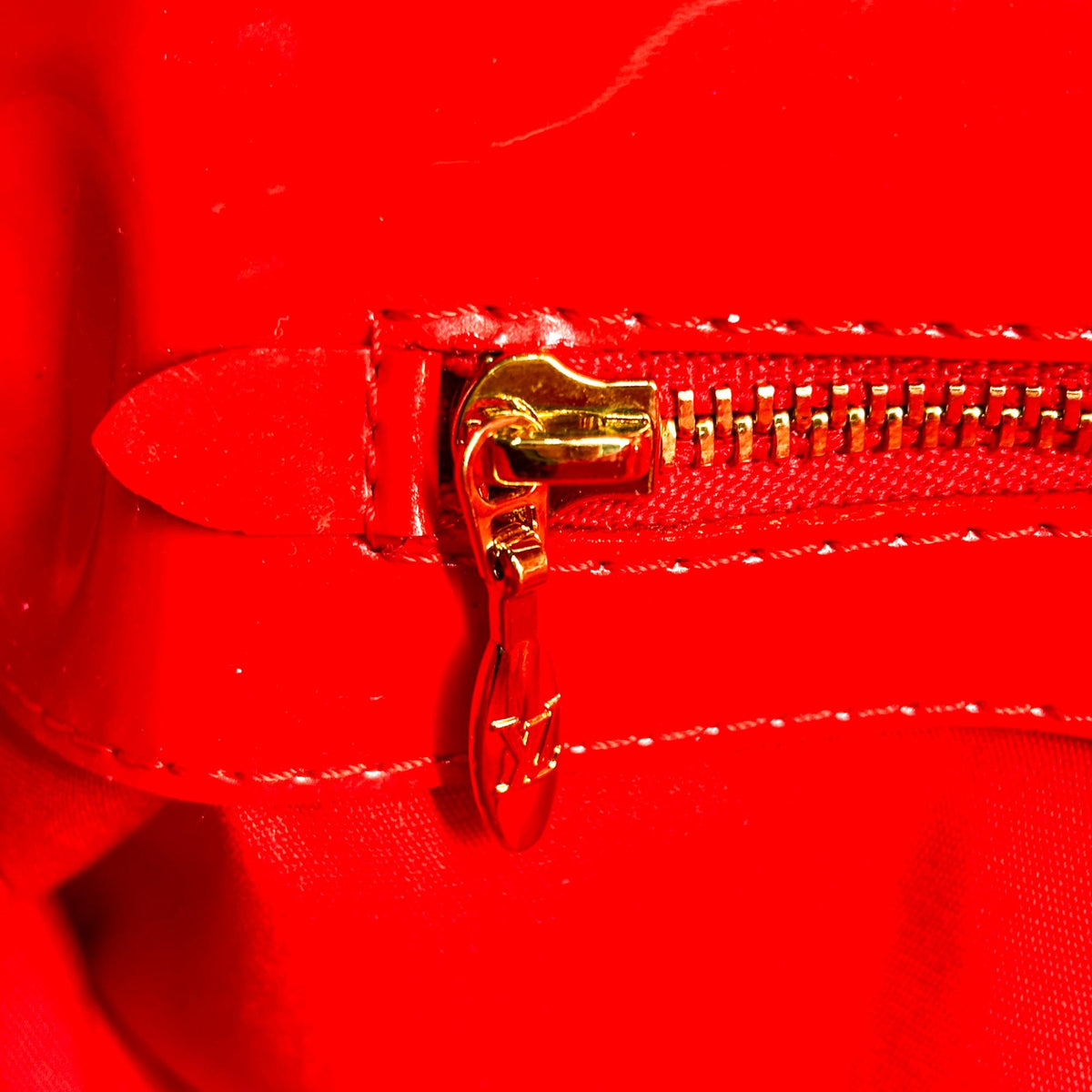 Louis Vuitton Sobe Clutch Patent, Red, Patent Leather, Clutch