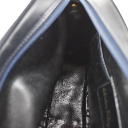Salvatore Ferragamo Vara Bow Camera Leather, Navy, Leather, Shoulder Bag