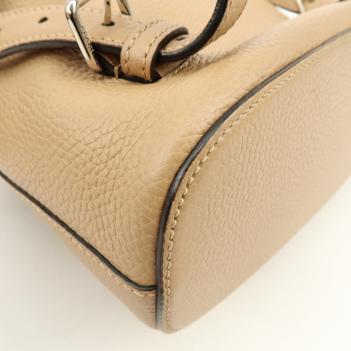 Gucci Bamboo Tassel Leather, Beige, Leather, Backpack