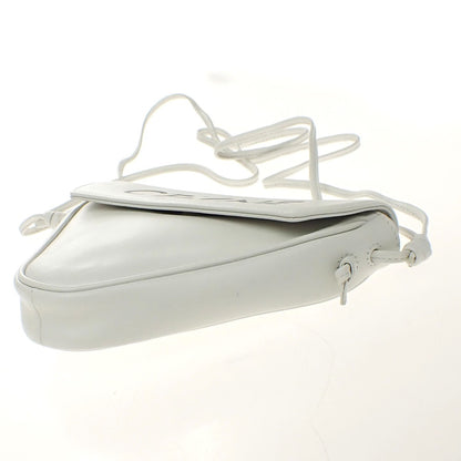 Celine Triangle Leather, White, Leather, Handbag