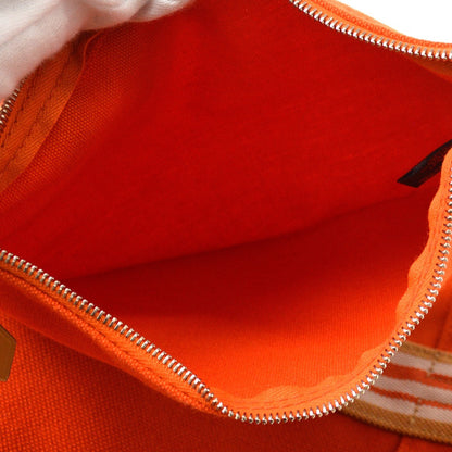Hermes Beach Tote Cotton, Orange, Cotton, Tote Bag