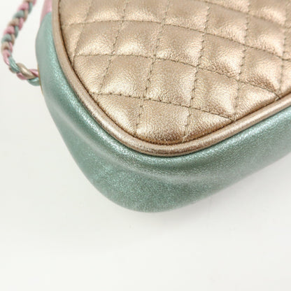 Gucci Trapuntata Camera Quilted Laminated Leather, Pink, Leather, Handbag