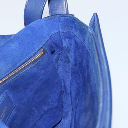Saint Laurent Chyc Flap Leather, Blue, Leather, Shoulder Bag