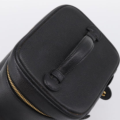 Chanel Vintage Timeless Cosmetic Case Caviar, Black, Leather, Handbag
