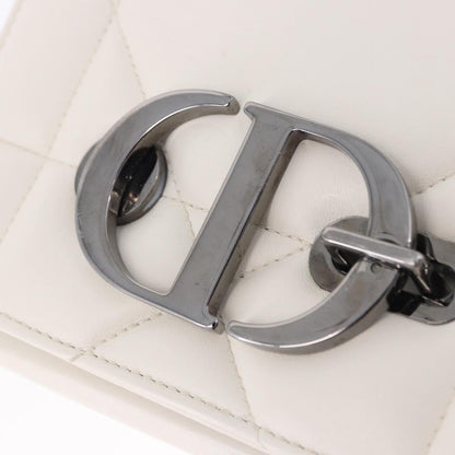 Christian Dior Caro Leather, White, Leather, Handbag