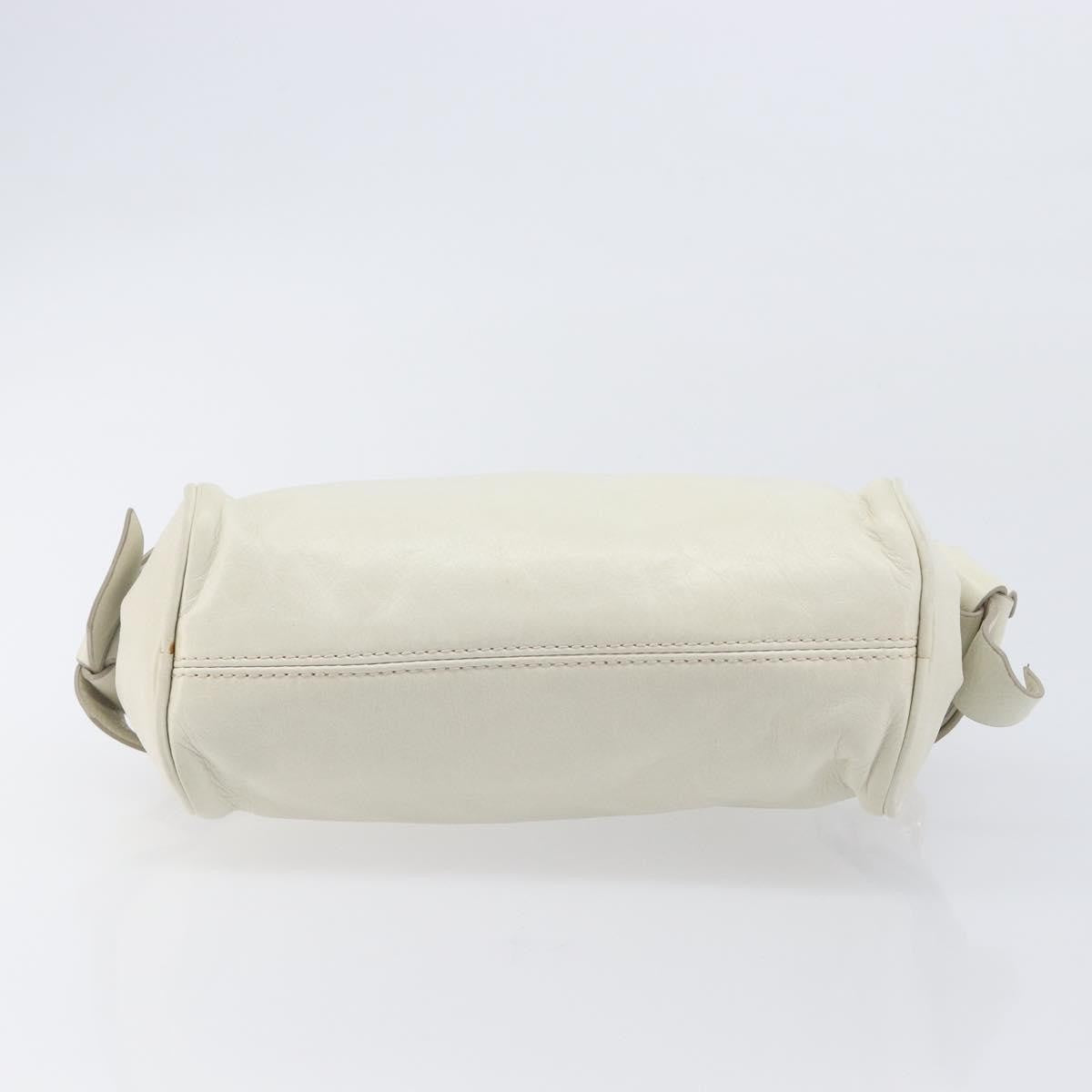 Miu Miu Beau Top Handle Leather, White, Leather, Handbag