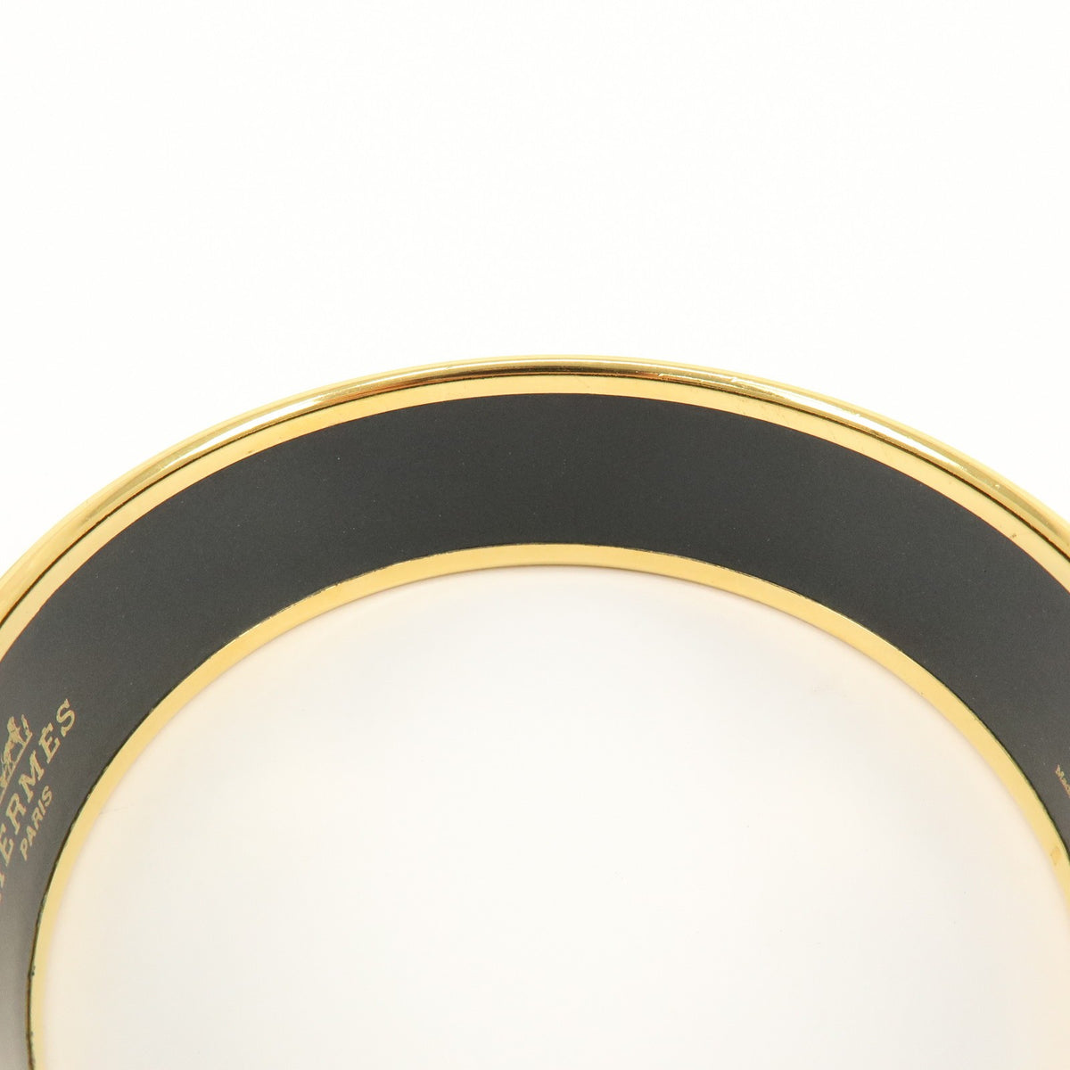 Hermes Bangle Printed Enamel, Multicolour, Gold Plated, Bracelet