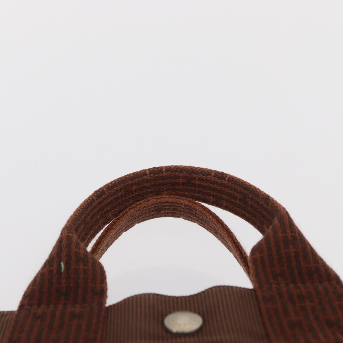 Hermes Fourre-tout Herline Canvas, Brown, Canvas, Tote Bag