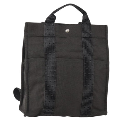 Hermes Herline Canvas, Gray, Canvas, Backpack