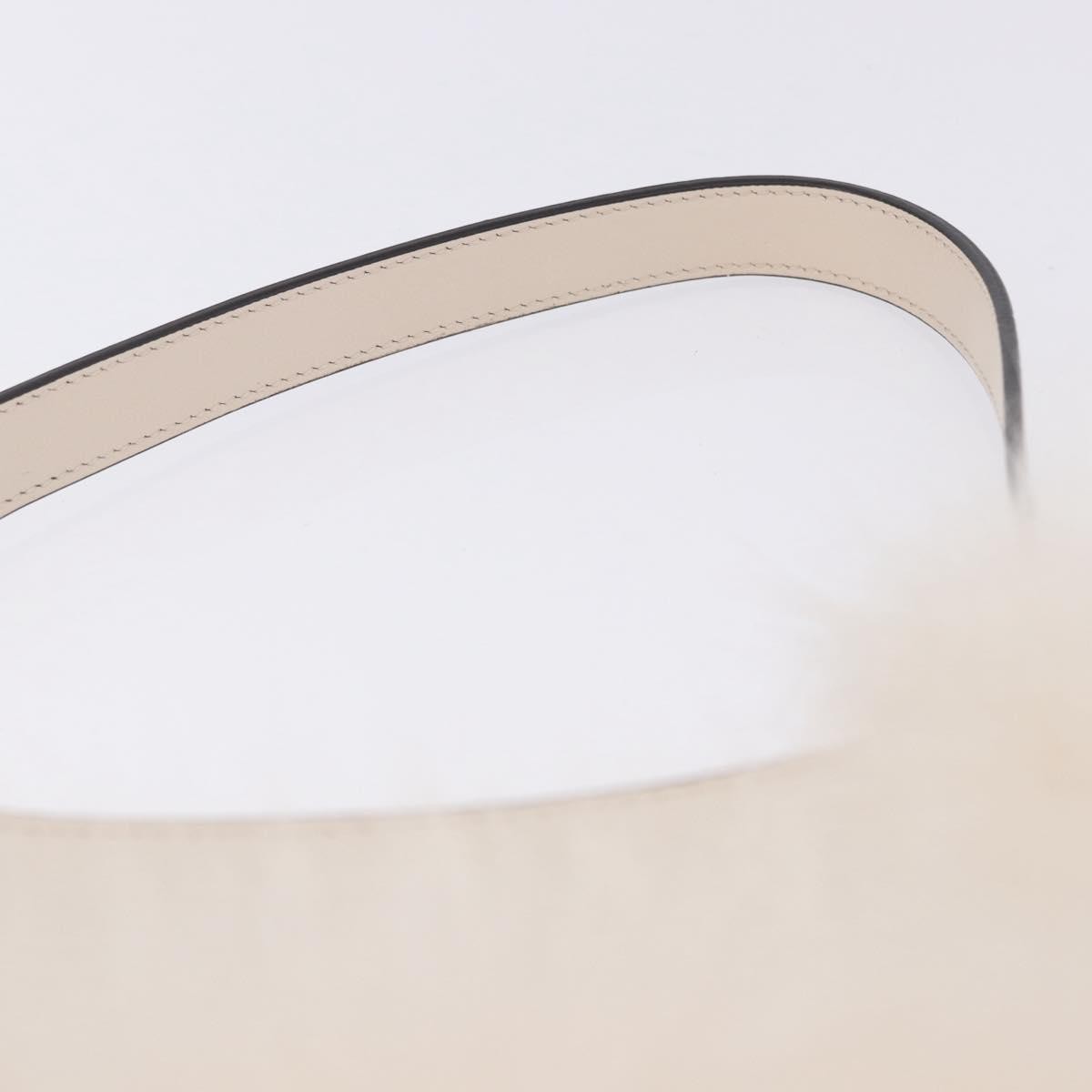 Fendi O'Lock Swing Leather with Fur, White, Leather, Shoulder Bag
