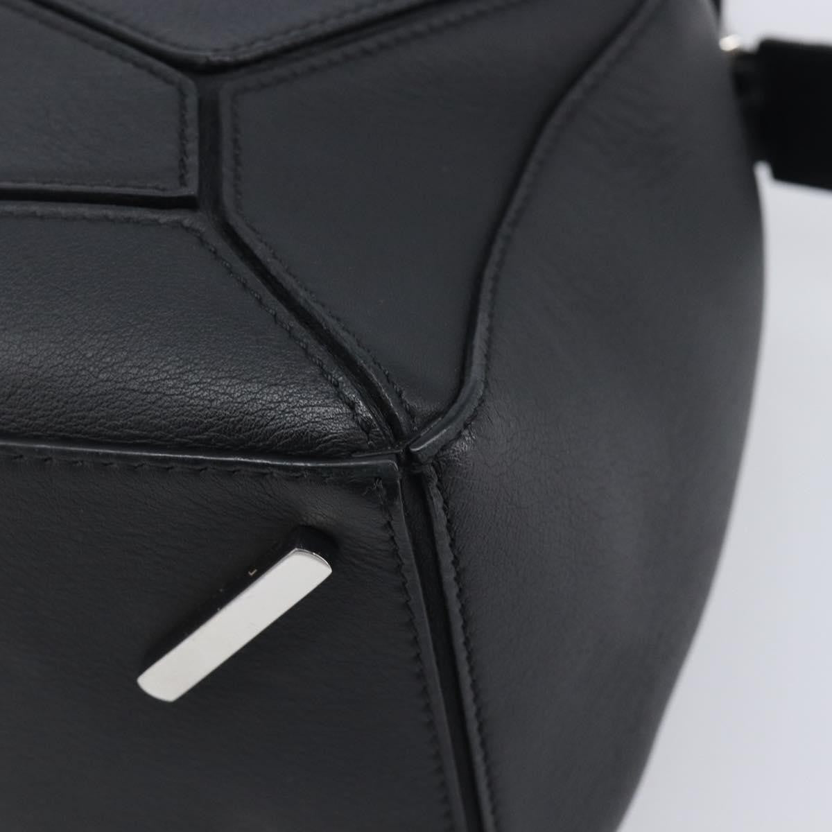 Loewe Puzzle Leather, Black, Leather, Handbag