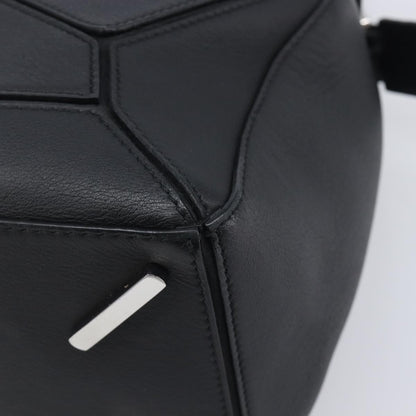 Loewe Puzzle Leather, Black, Leather, Handbag