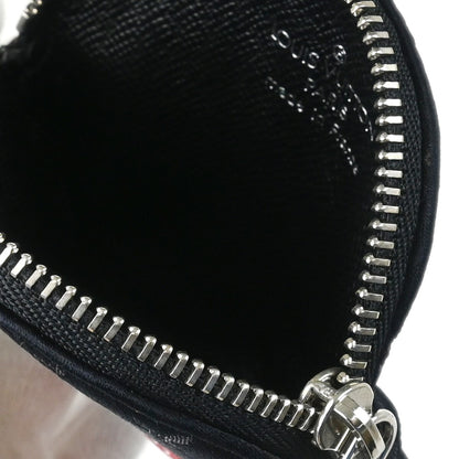 Louis Vuitton Round Coin Purse Limited Edition Monogram Silk, Black, Silk, Wallet