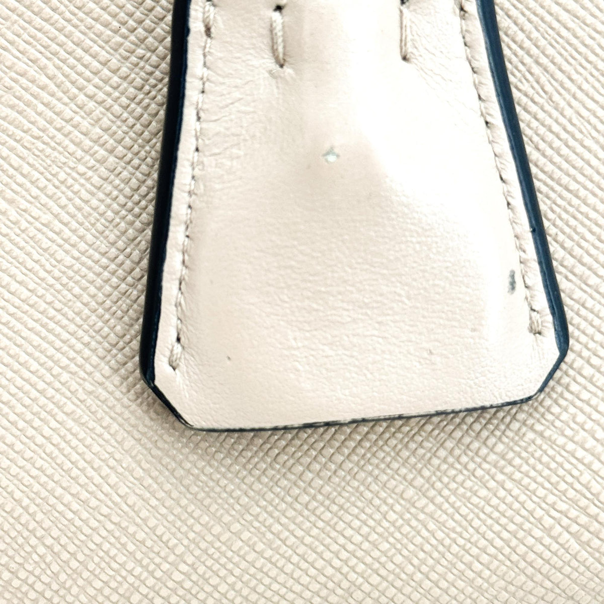 Prada Vintage Tote Leather, Beige, Leather, Tote Bag
